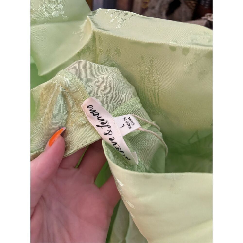 NWT For Love & Lemons Ilana Midi Dress In Green Size Large - Picture 11 of 13